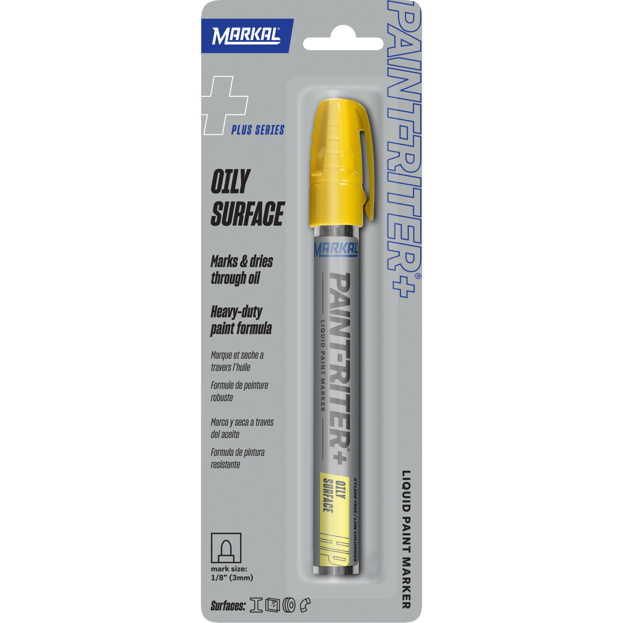 Markal Yellow Paint-Riter + Oily Surface Liquid Paint Marker, Model# 97081